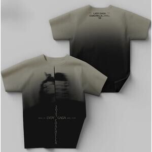 Lady Gaga T-shirt Mens Size L Coachella Festival 2025 Mayhem Dyed Gradient